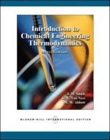 9780071247085 Introduction To Chemical Engineering Thermodynamics
