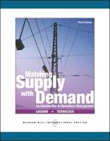 9780071326223 Matching Supply with Demand An Introduction to Operations Management