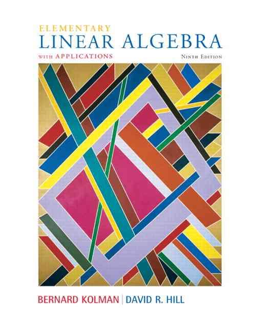9780132296540 Elementary Linear Algebra with Applications