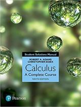 9780134491073 Student Solutions Manual for Calculus A Complete Course