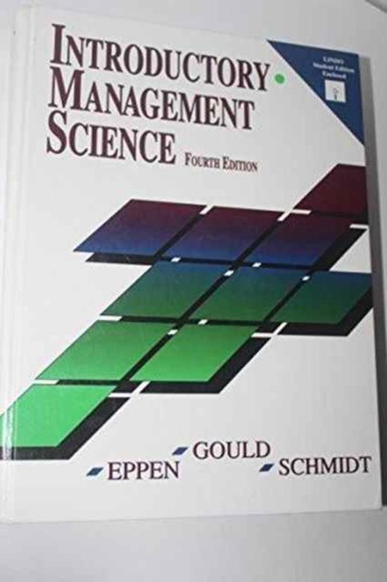 9780134864402 Introductory Management Science