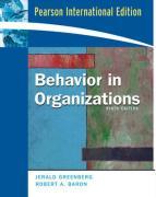 9780136006879 Behavior In Organizations