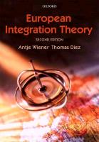 9780199226092 European Integration Theory 2e P