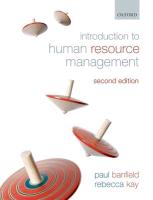 9780199581085 Introduction to Human Resource Management