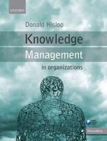 9780199691937 Knowledge Management in Organizations