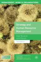 9780230579354 Strategy and Human Resource Managem