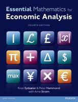 9780273760689 Essential Mathematics for Economic Analysis