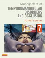 9780323082204 Management Of Temporomandibular Disorders And Occlusion