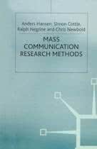 9780333617106 Mass Communication Research Methods