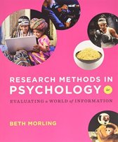 9780393571615 Research Methods in Psychology  Evaluating a World of Information 2e