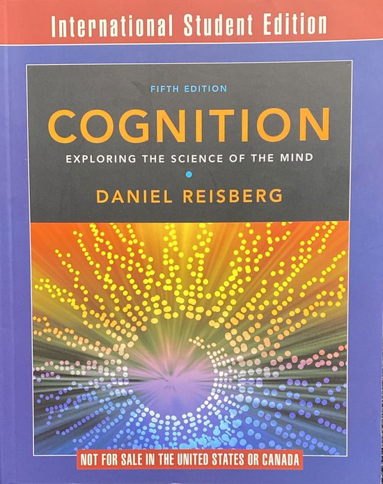 9780393921830 Cognition Exploring The Science Of The Mind International Stu