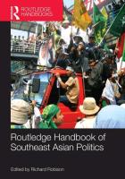 9780415716512 Routledge Handbook of Southeast Asian Politics