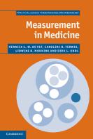 Measurement In Medicine