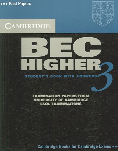9780521672030 Cambridge Bec Higher 3 Students Book With Answers
