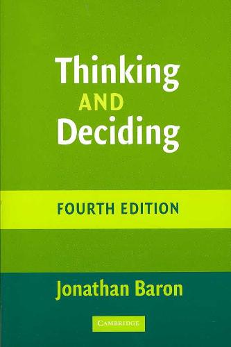 9780521680431 Thinking And Deciding