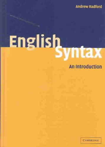9780521834995 English Syntax
