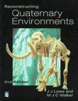 9780582101661 Reconstructing Quaternary Environments