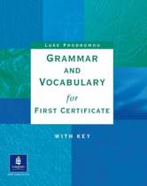 9780582400184 Grammar And Vocabulary For First Certificate