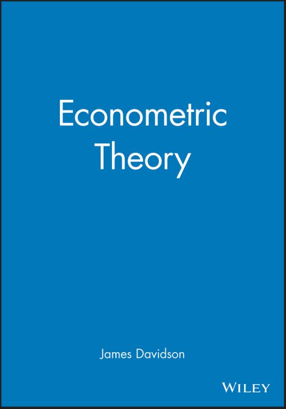 9780631215844 Econometric Theory