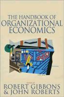 9780691132792 The Handbook of Organizational Economics