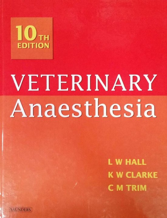 9780702020353 Veterinary Anaesthesia