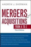 9780814413838 Mergers And Acquisitions From A To Z