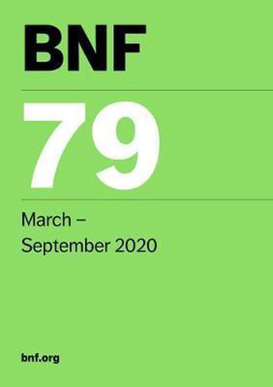 9780857113658 BNF 79 British National Formulary March 2020