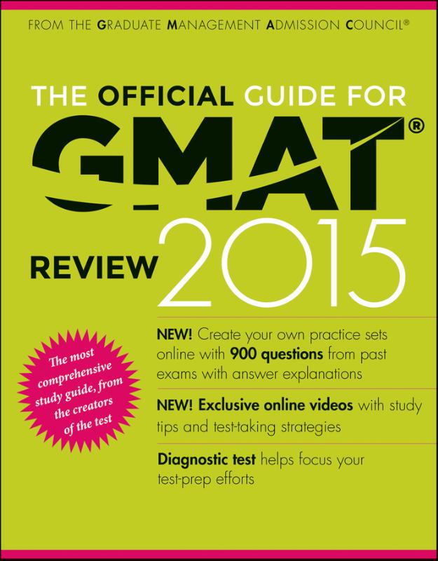 9781118914090 The Official Guide for GMAT Review 2015 With Online Question Bank and Exclusive Video