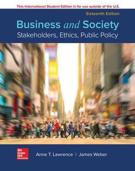 9781260565607 ISE BUSINESS AND SOCIETY STAKEHOLDERS ETHC PUBLIC POLICY