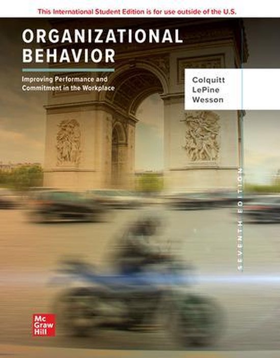 9781260571509 ISE Organizational Behavior Improving Performance and Commitment in the Workplace
