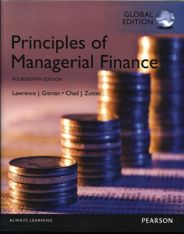 9781292018201 Principles of Managerial Finance Global Edition