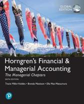 9781292246260 Horngrens FinancialManagerial Accounting The Managerial Chapters Global Edition