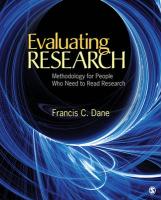 9781412978538 Evaluating Research
