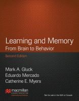 9781429298582 Learning  Memory From Brain To Behavior