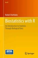 9781461413011 Biostatistics with R