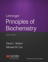 9781464109621 Lehninger Principles of Biochemistry