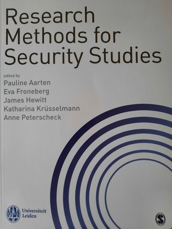 9781529754094 Research methods for security studies