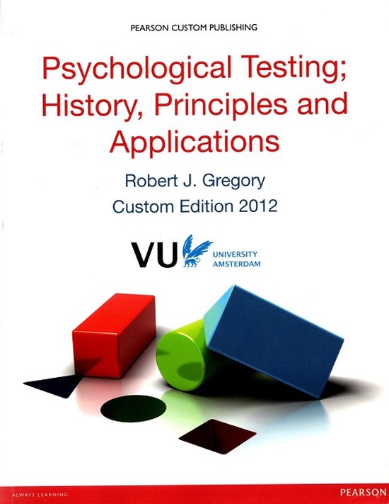 9781781344651 Psychological testing history principles and applicationsVU University Amsterdam