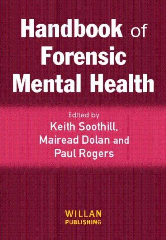 9781843922612 Handbook Of Forensic Mental Health