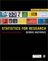 9781849205955 Statistics For Research