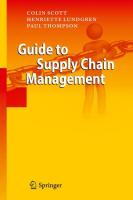 9783642176753 Guide To Supply Chain Management