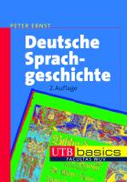 9783825236892 Deutsche Sprachgeschichte