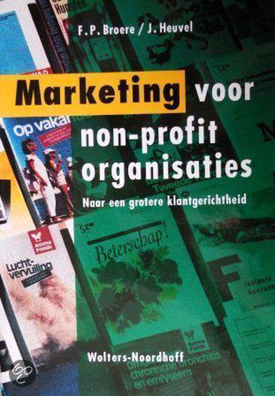 9789001168636 Marketing voor nonprofitorganisaties  druk 1