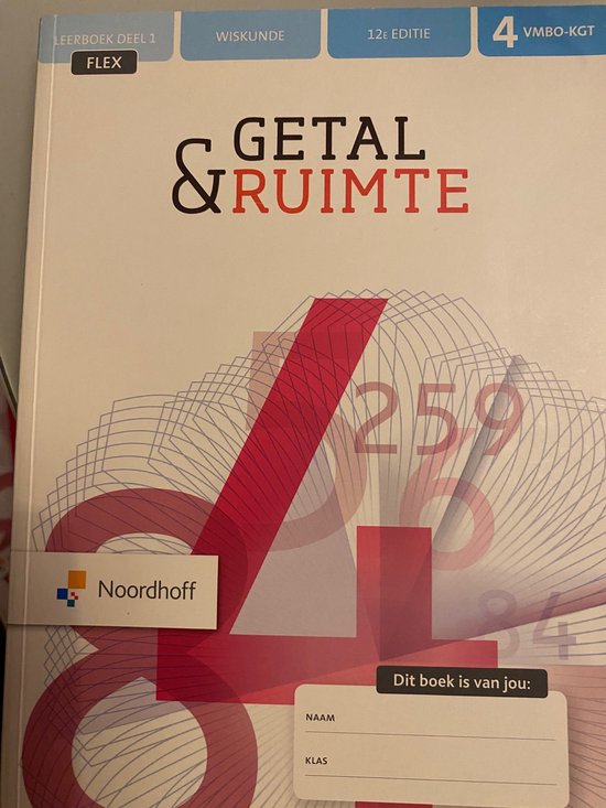 9789001294915 Getal  Ruimte 12e ed vmbokgt 4 1 FLEX leerboek