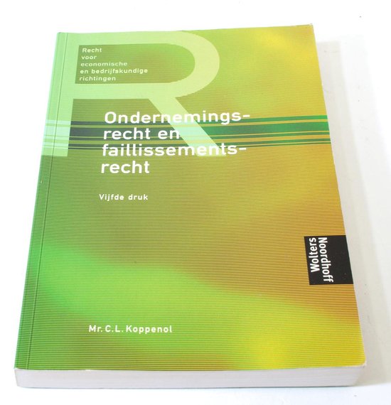 9789001488307 Ondernemingsrecht en faillissementsrecht  druk 5