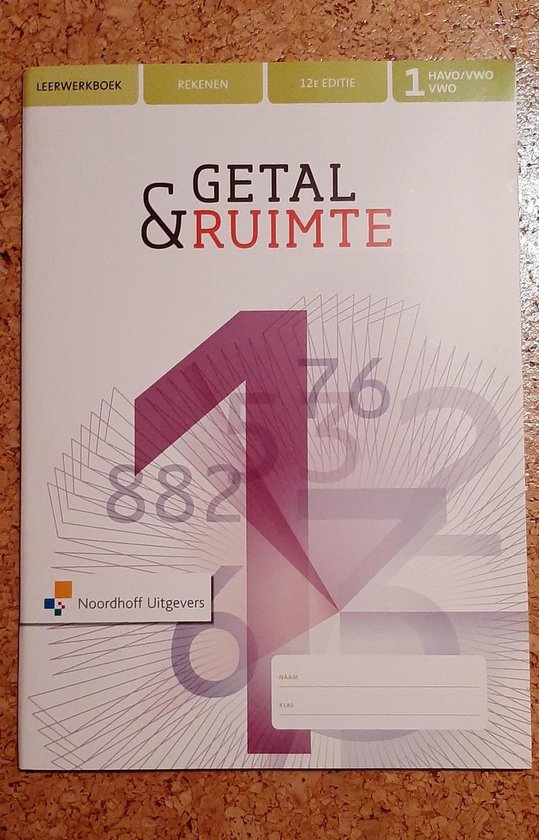 9789001888947 Getal  Ruimte 12e ed havovwo 1 Rekenkatern