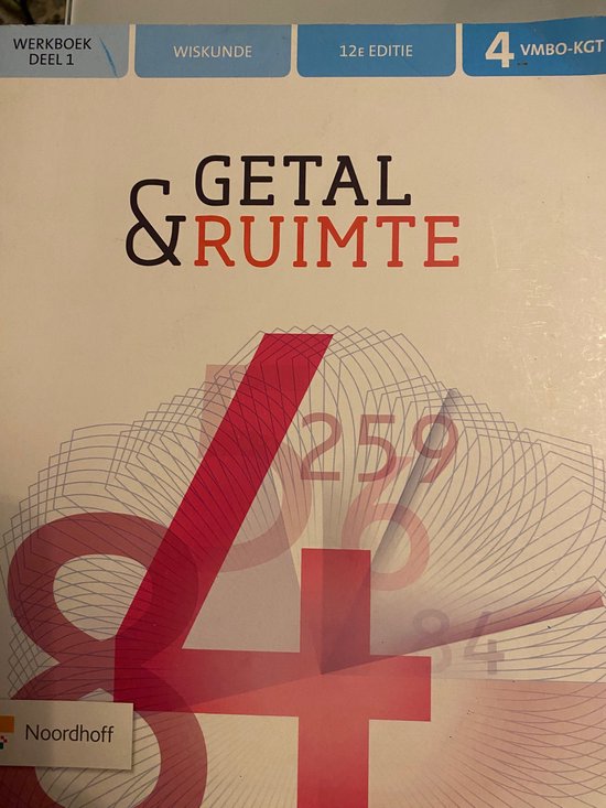 9789001893293 Getal  Ruimte 12e ed vmbokgt 4 werkboek deel 1