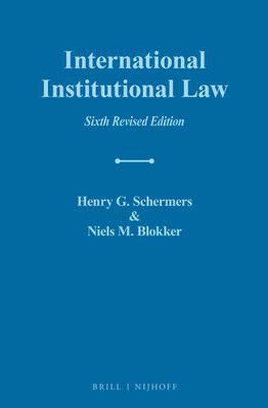 9789004381681 International Institutional Law