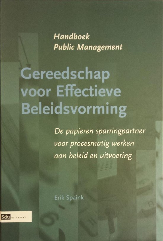 9789012109550 Gereedschap voor effectieve beleidsvorming