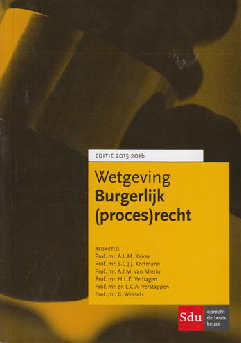 9789012396110 Wetgeving Burgerlijk Recht 20152016